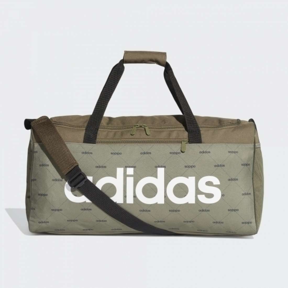 SACO ADIDAS DUFFEL LINEAR RAW KHAKI / BLACK / WHITE