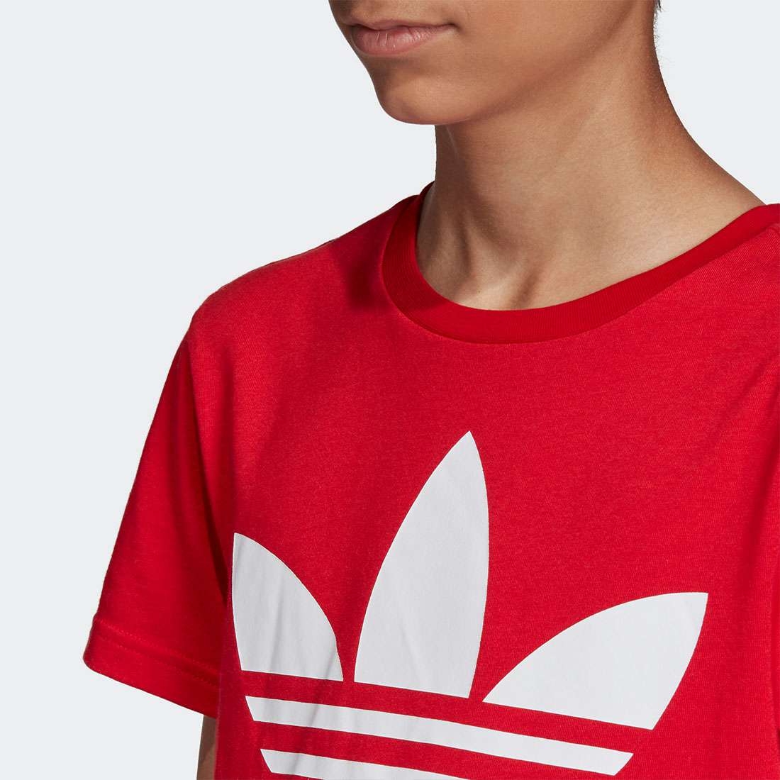 T-SHIRT ADIDAS TREFOIL SCARLE/WHITE