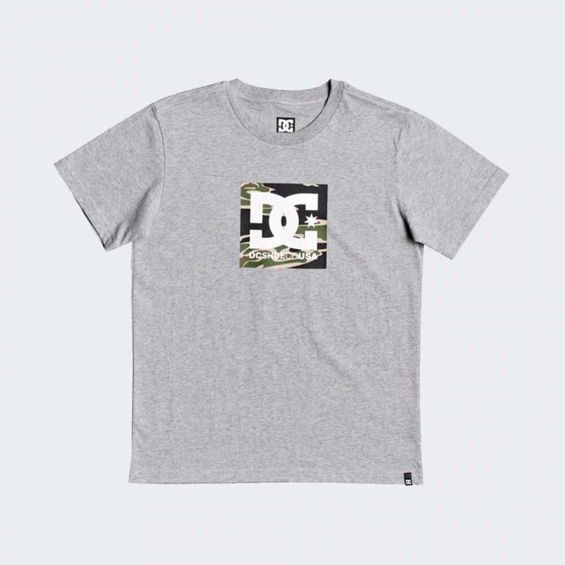 T-SHIRT DC SQUARE STAR GREY HEATHER