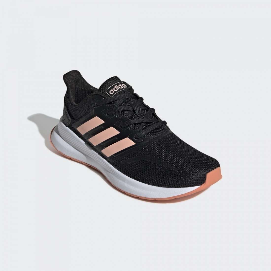 ADIDAS RUNFALCON K CORE BLACK / GLOW PINK / SEMI CORAL