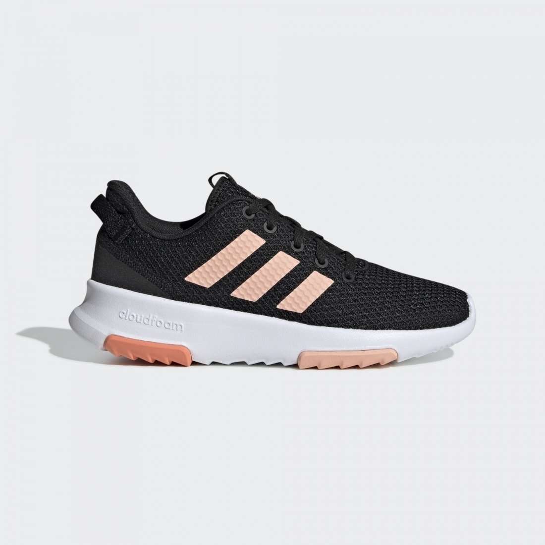 ADIDAS CLOUDFOAM RACER C K CORE BLACK / GLOW PINK / SEMI CORAL