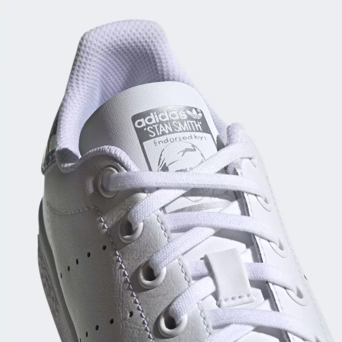 ADIDAS STAN SMITH J WHITE/SILVER