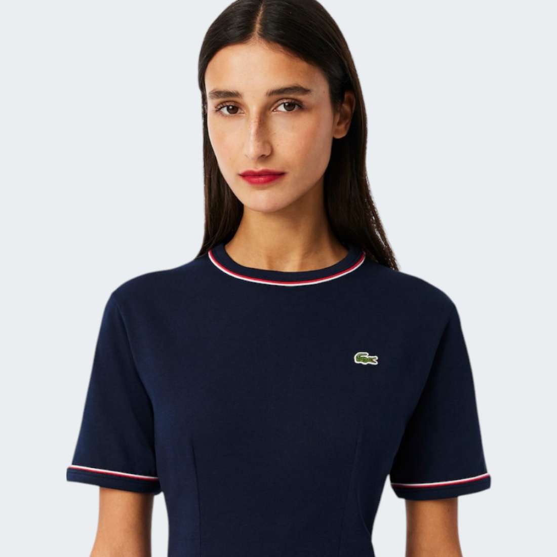 VESTIDO LACOSTE EF9988-00-GWI NAVY BLUE/RILL