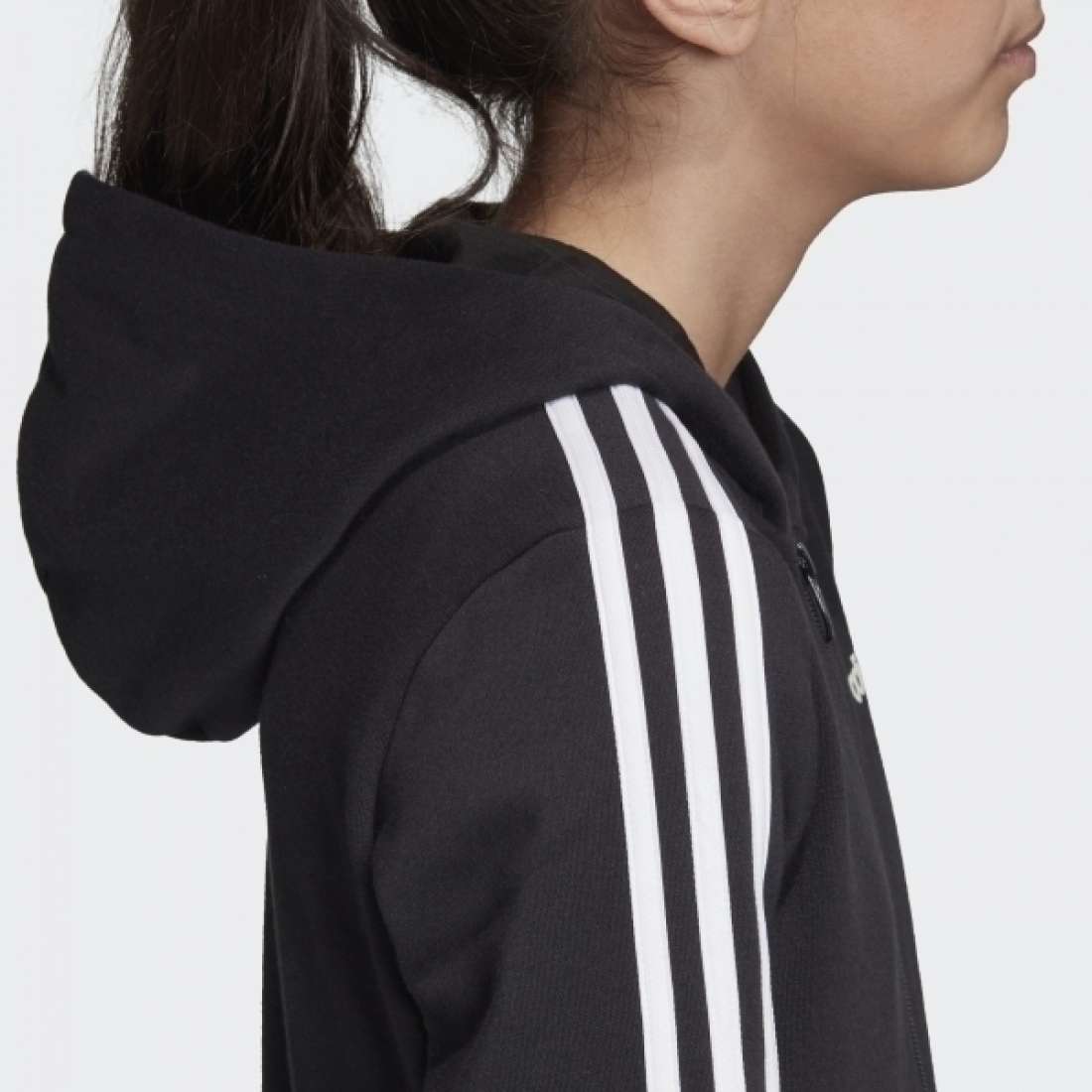 CASACO ADIDAS ESSENTIALS 3 STRIPES K BLACK/WHITE
