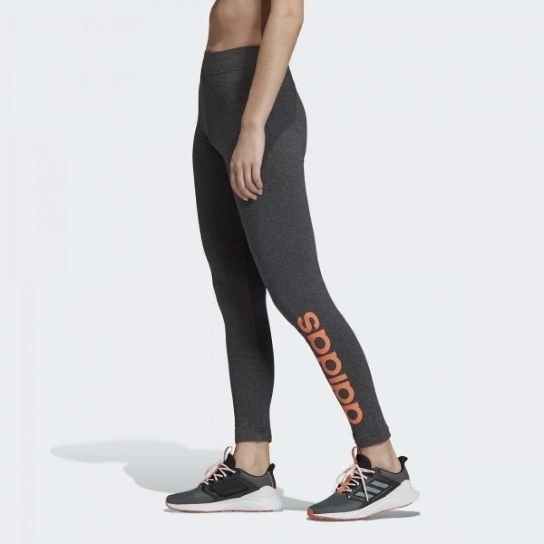 LEGGINGS ADIDAS ESSENTIALS LINEAR DARK GREY HEATHER / SEMI CORAL