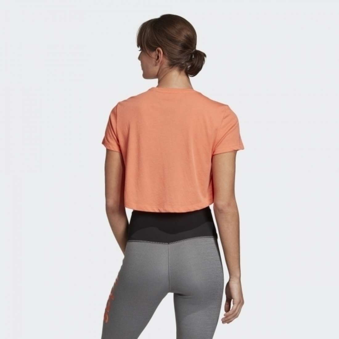 TSHIRT ADIDAS CROPPED W SEMI CORAL / WHITE