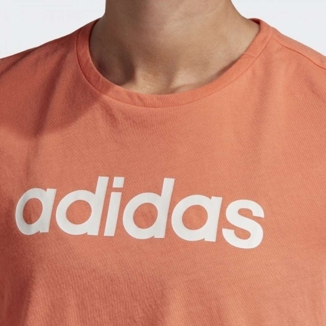 TSHIRT ADIDAS CROPPED W SEMI CORAL / WHITE