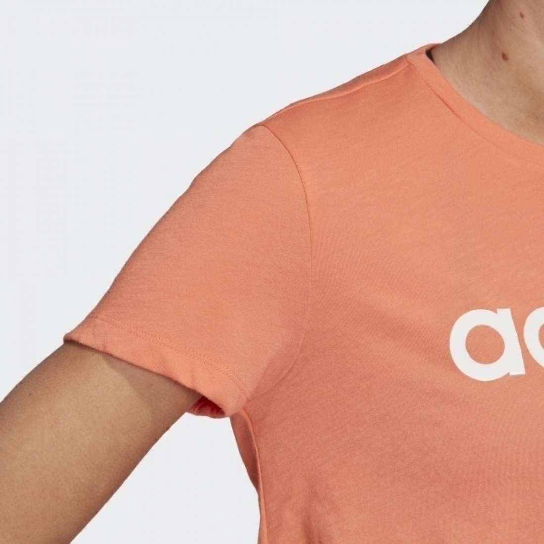 TSHIRT ADIDAS CROPPED W SEMI CORAL / WHITE