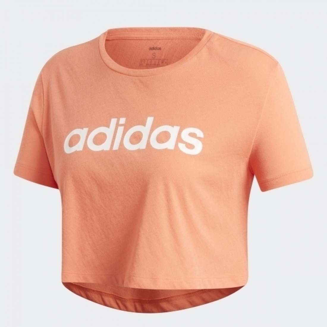 TSHIRT ADIDAS CROPPED W SEMI CORAL / WHITE
