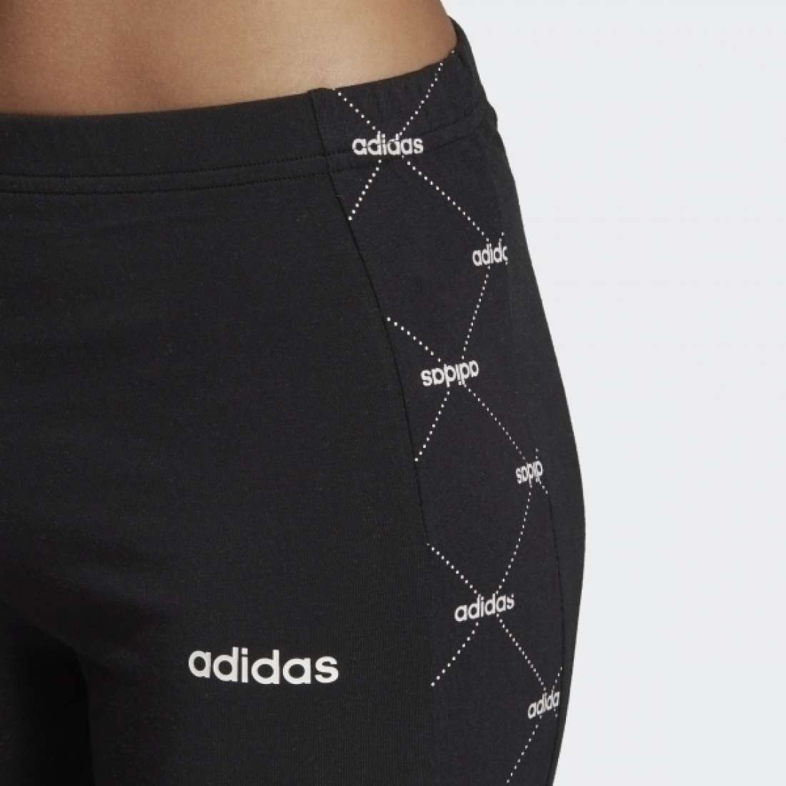 LEGGINGS ADIDAS LINEAR GRAPHIC BLACK / WHITE