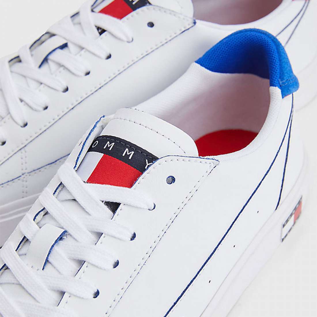 TOMMY HILFIGER VARSITY LEATHER WHITE