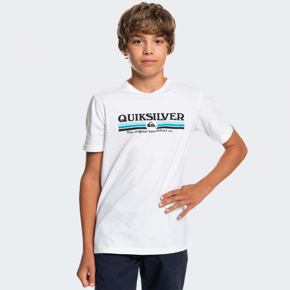 T-SHIRT QUIKSILVER LINED UP WHITE