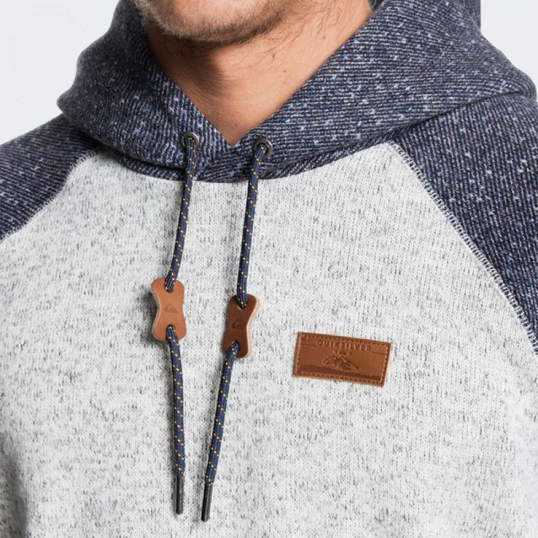 HOODIE QUIKSILVER KELLER BLOCK WHITE/NAVY