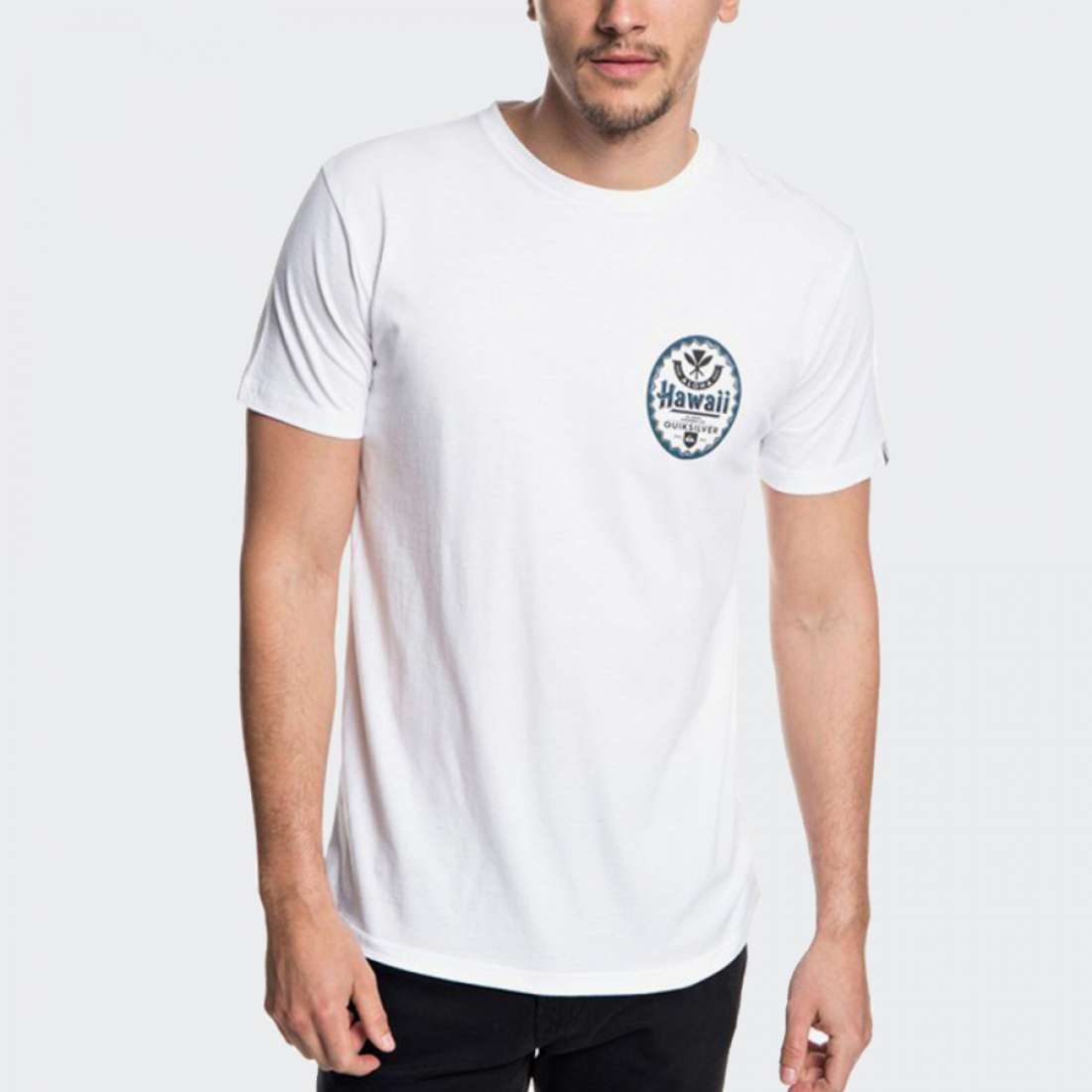 TSHIRT QUIKSILVER HI BEER WHITE