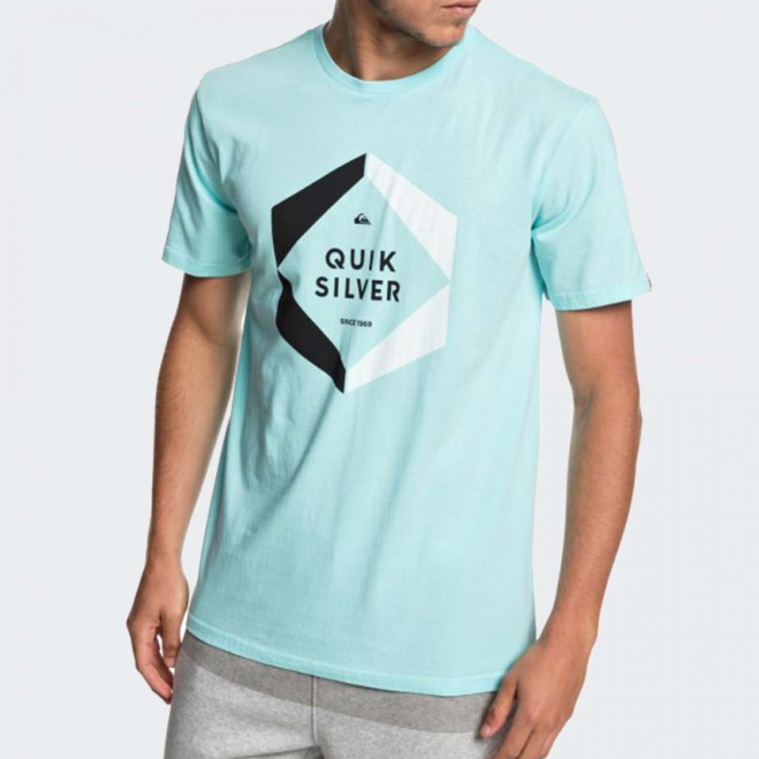 TSHIRT QUIKSILVER HEXALOGOSS AQUA GREEN