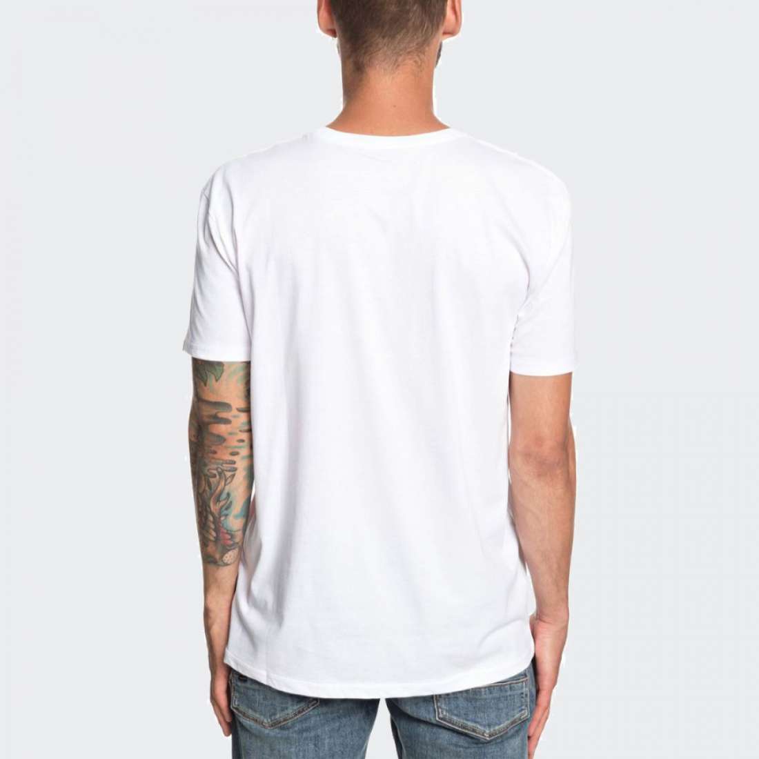 TSHIRT QUIKSILVER STOMPED ON WHITE