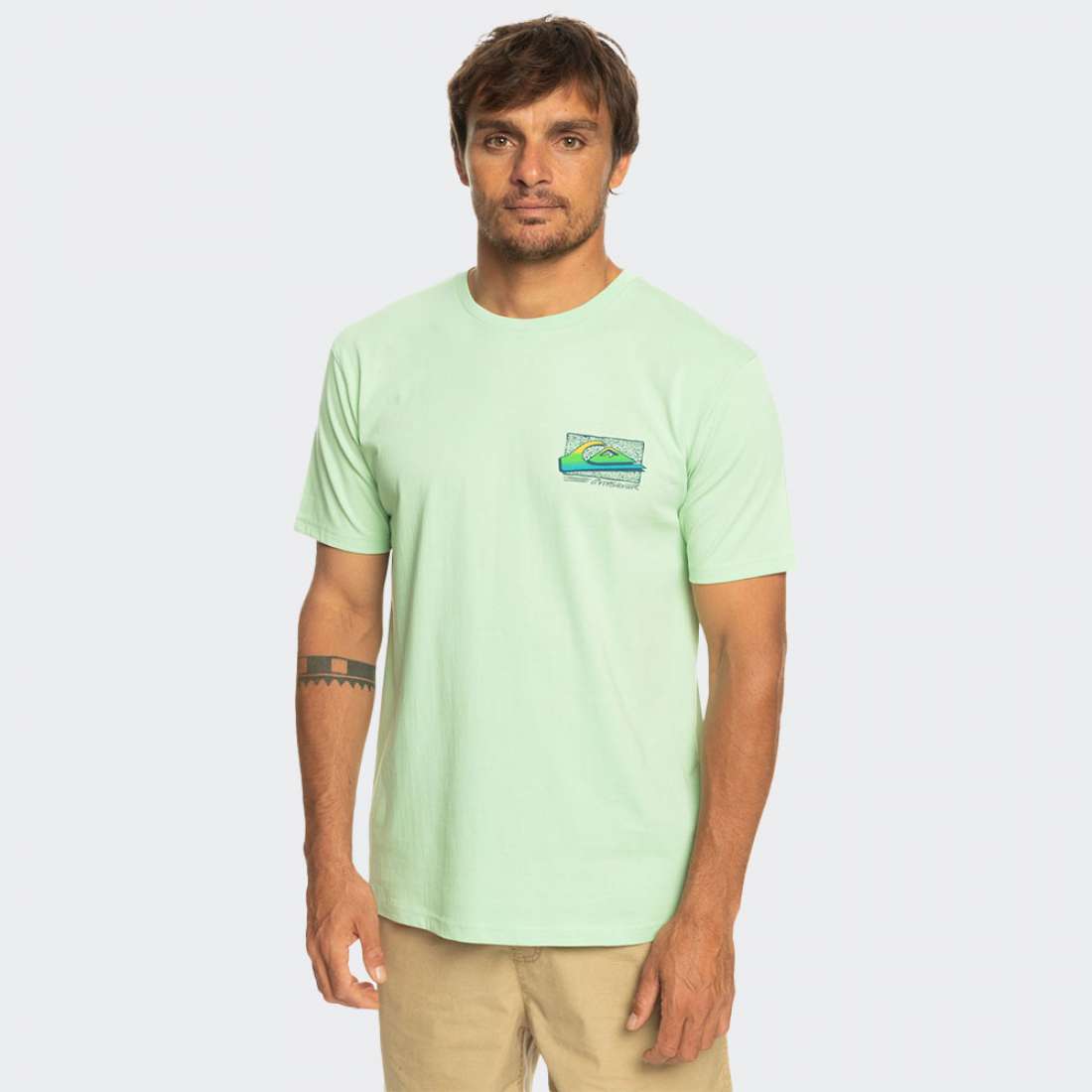 TSHIRT QUIKSILVER RETRO FADE SPRUCESTONE