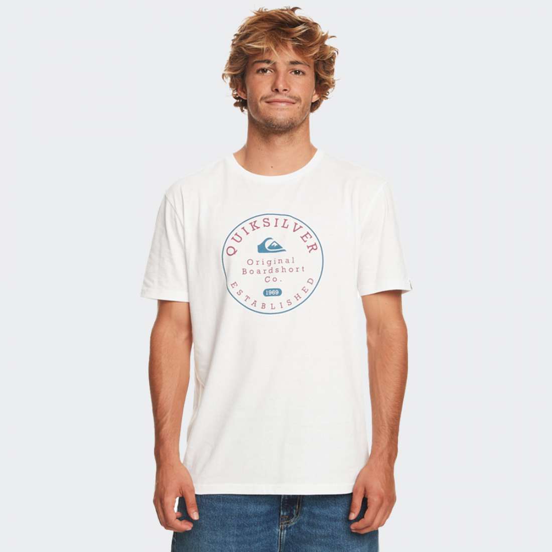 TSHIRT QUIKSILVER CIRCLE TRIM WHITE