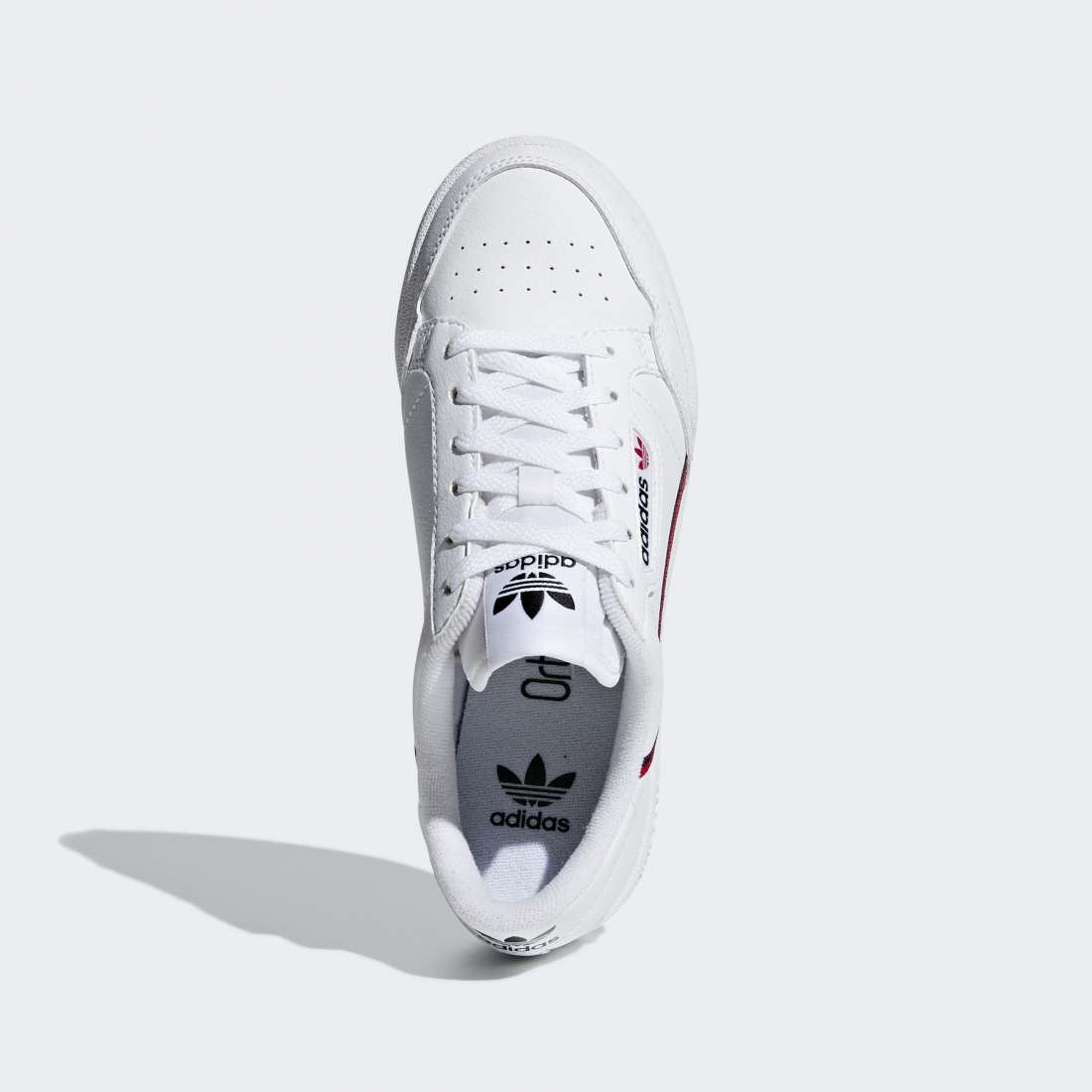 ADIDAS CONTINENTAL 80 J WHITE/RED