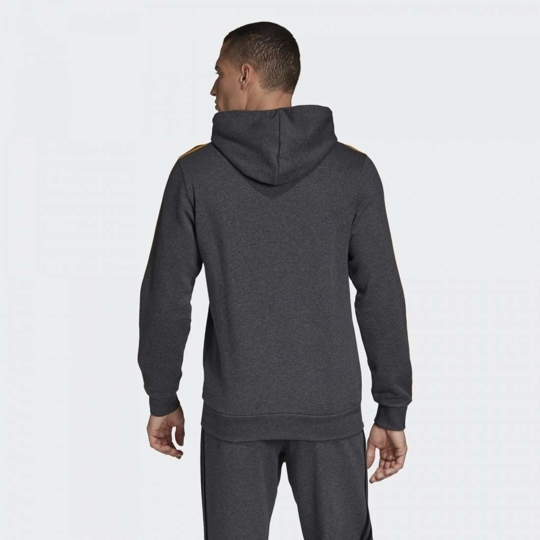 HOODIE ADIDAS 3 STRIPES GREY/YELLOW