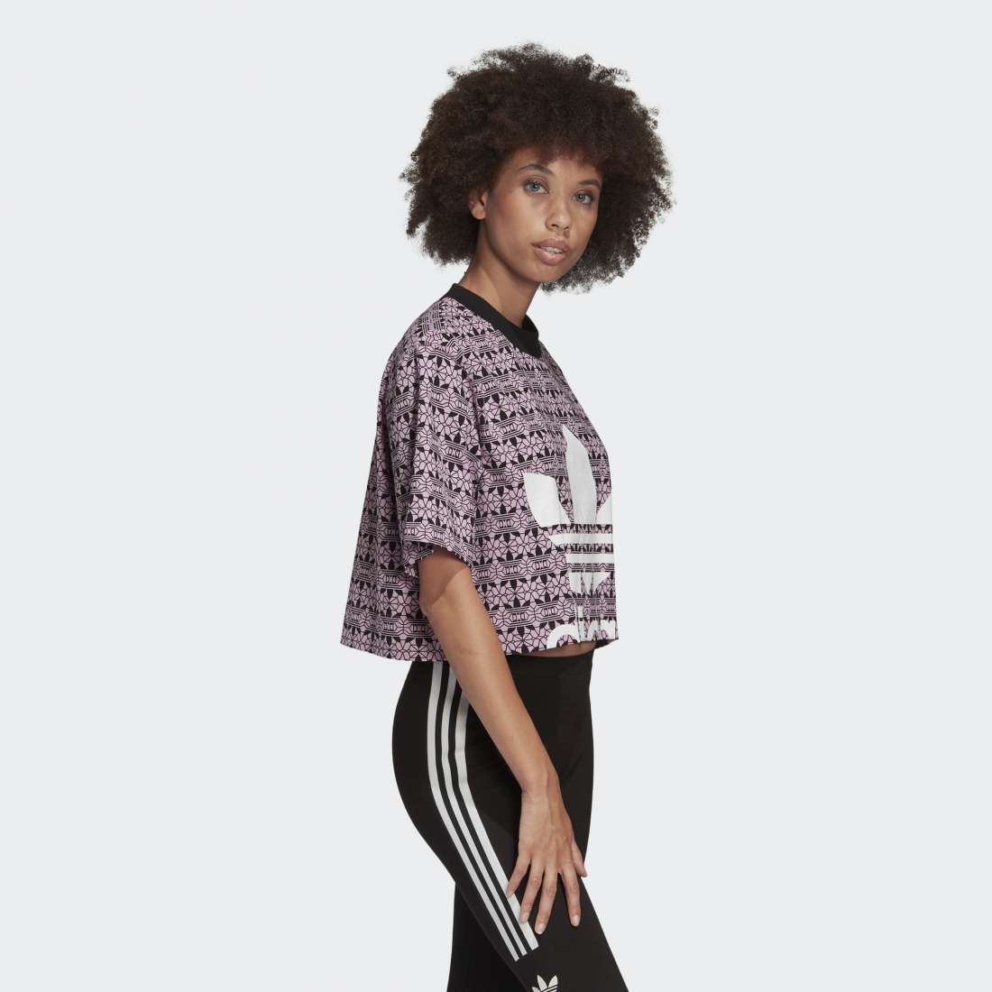 TSHIRT ADIDAS CROPPED TEE MAGIC BERRY/BLACK
