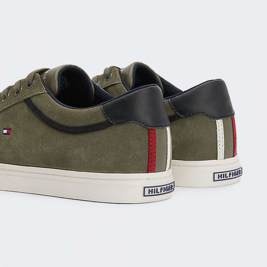 TOMMY ICONIC SUEDE ARMY GREEN