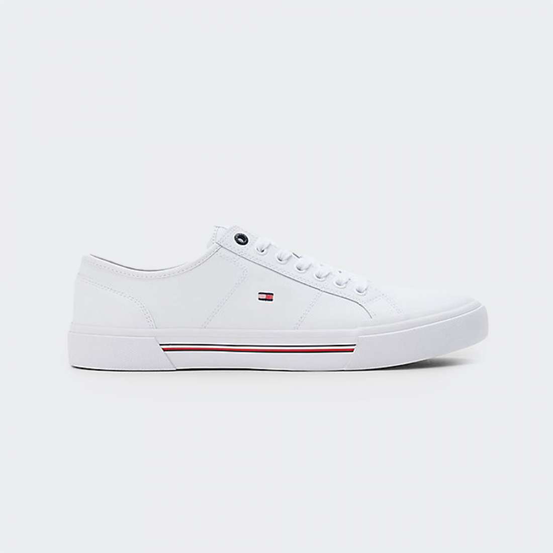 TOMMY HILFIGER SIGNATURE FLAG EMBROIDERY WHITE