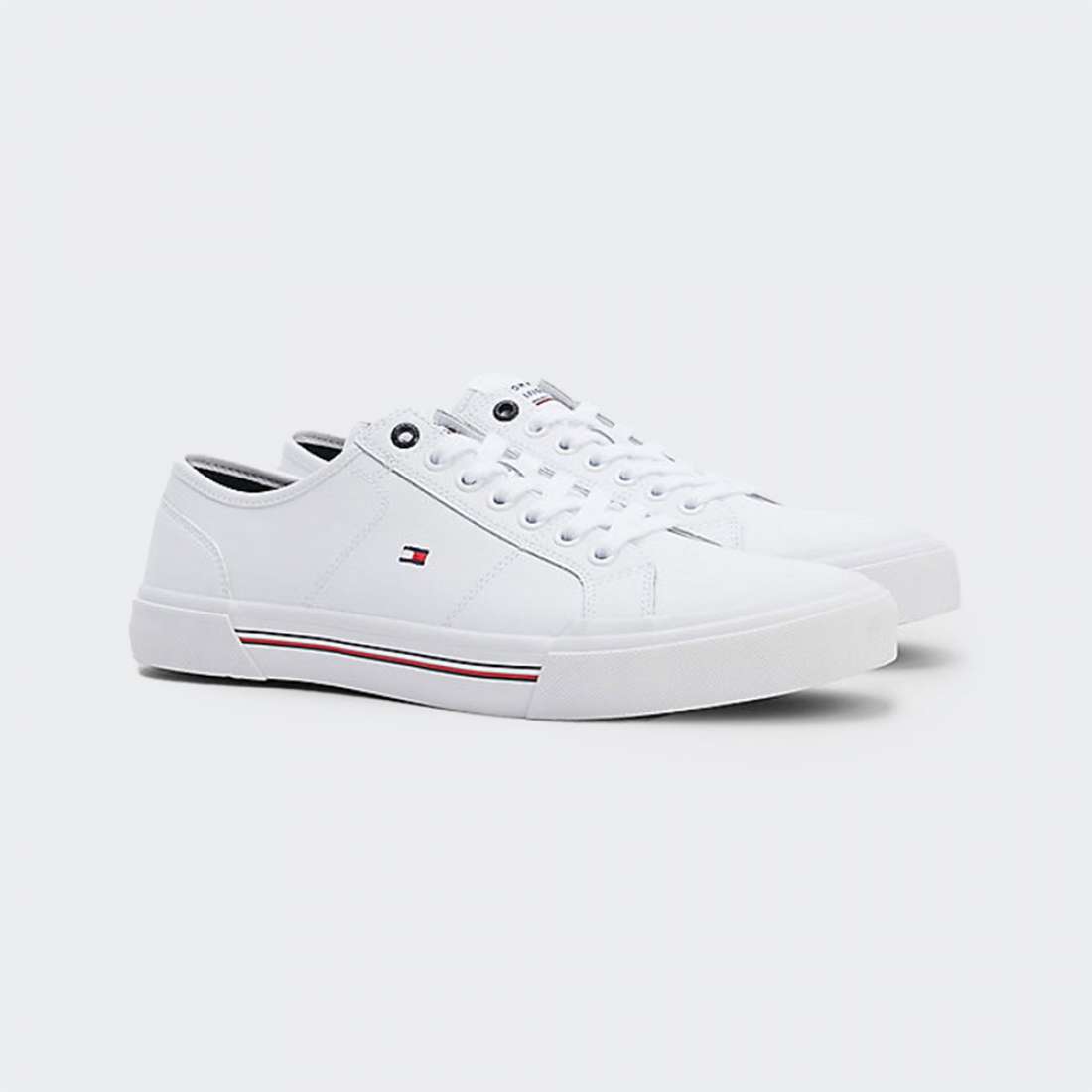 TOMMY HILFIGER SIGNATURE FLAG EMBROIDERY WHITE