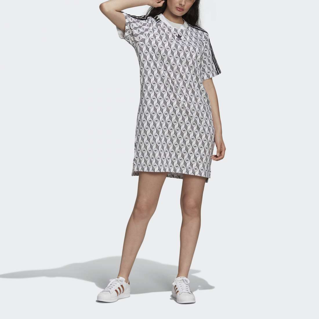 VESTIDO ADIDAS TEE DRESS WHITE/BLACK