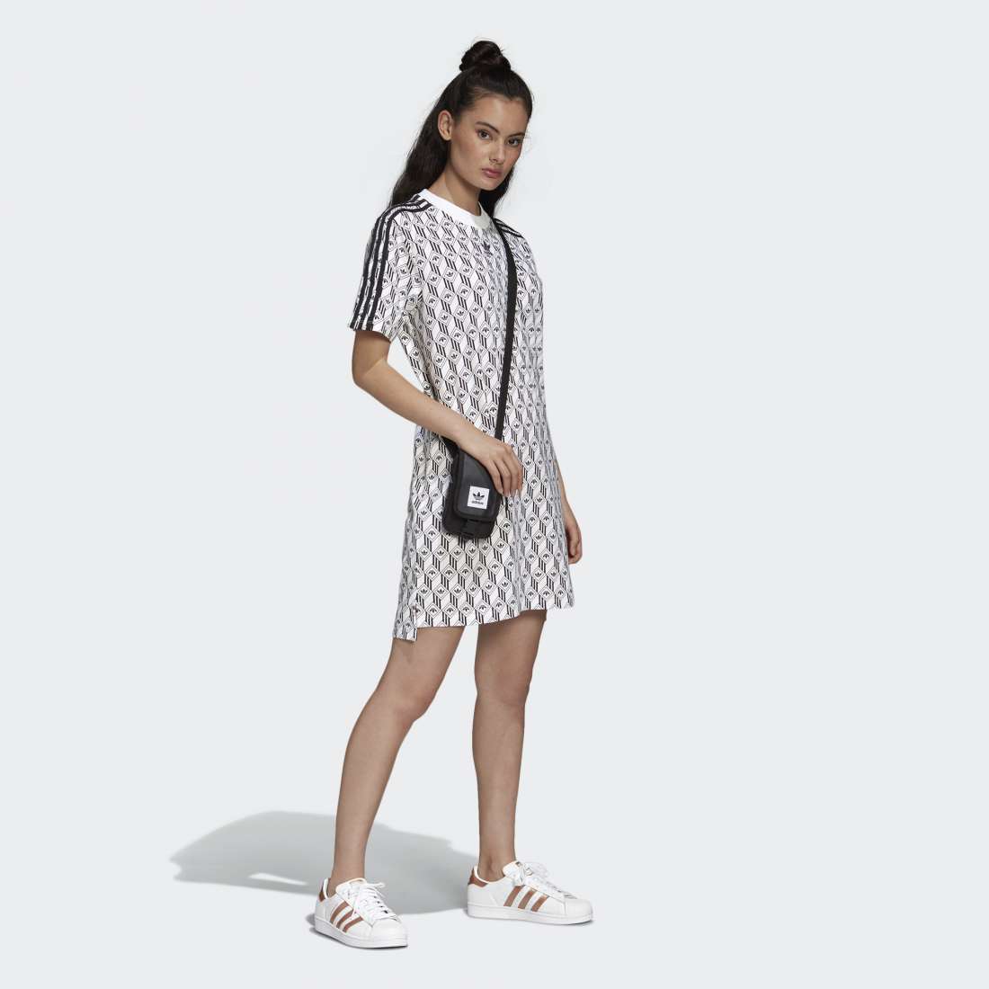 VESTIDO ADIDAS TEE DRESS WHITE/BLACK