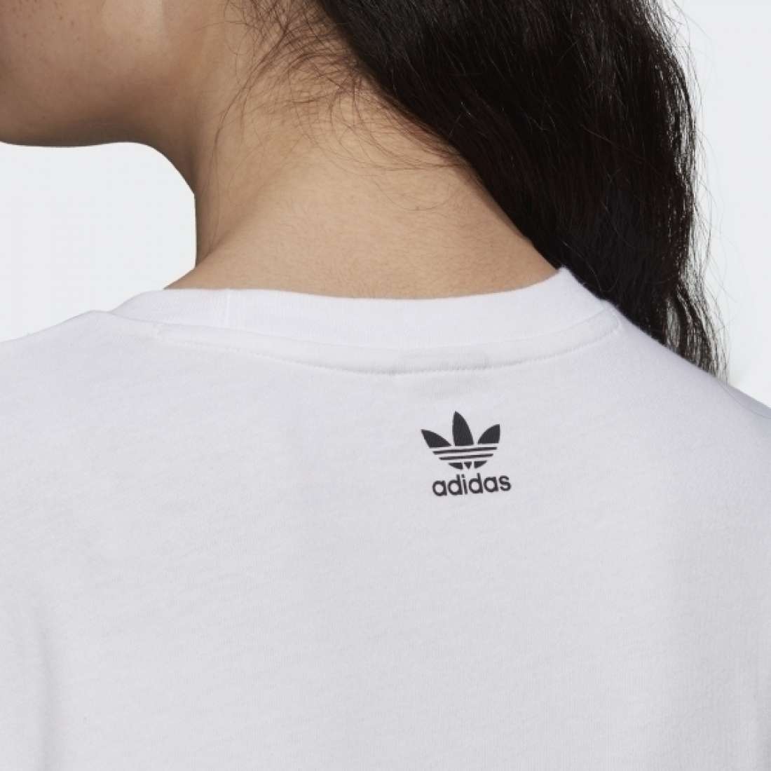 TSHIRT ADIDAS CROPPED WHITE/BLACK