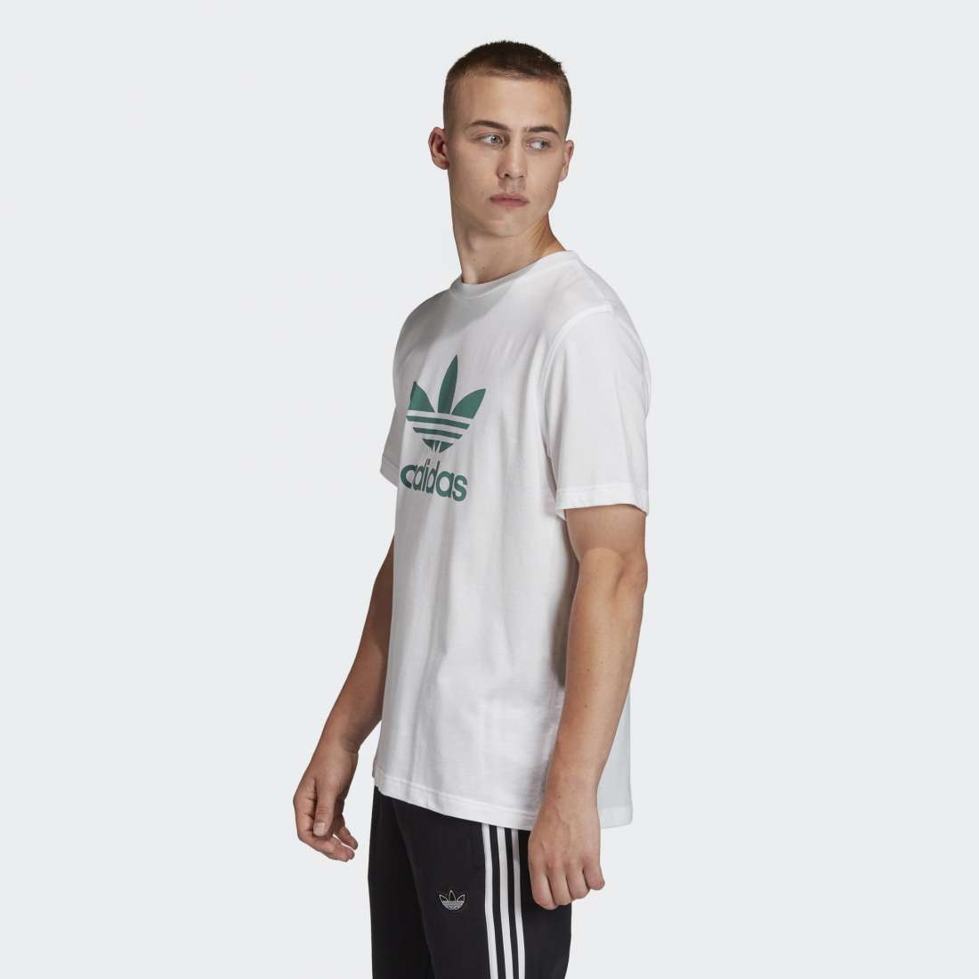 TSHIRT ADIDAS TREFOIL WHITE/FUTURE HYDRO