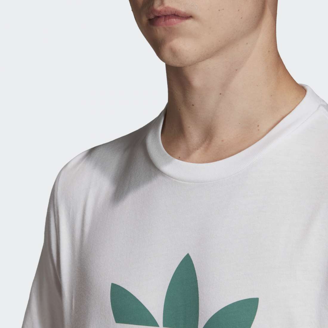 TSHIRT ADIDAS TREFOIL WHITE/FUTURE HYDRO