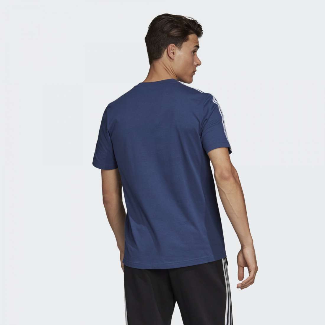 TSHIRT ADIDAS ESSENCIALS 3 STRIPES TECH INDIGO / WHITE