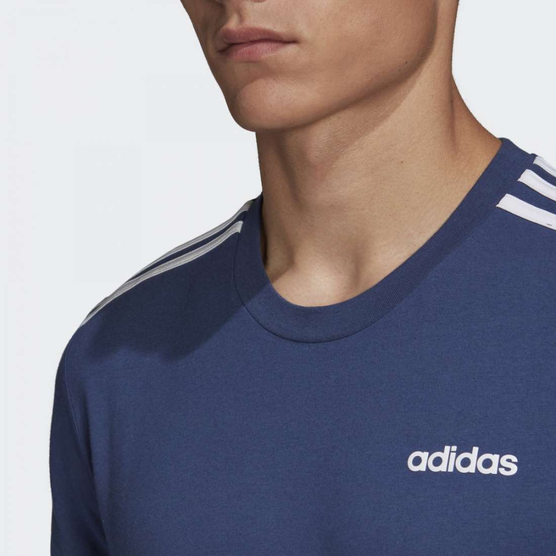 TSHIRT ADIDAS ESSENCIALS 3 STRIPES TECH INDIGO / WHITE