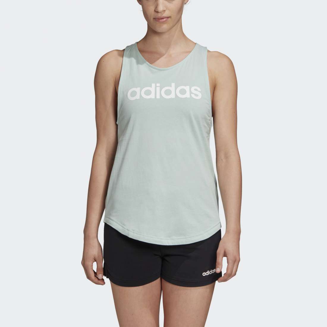 TOP ADIDAS ESSENTIALS LINEAR W GREEN TINT / WHITE