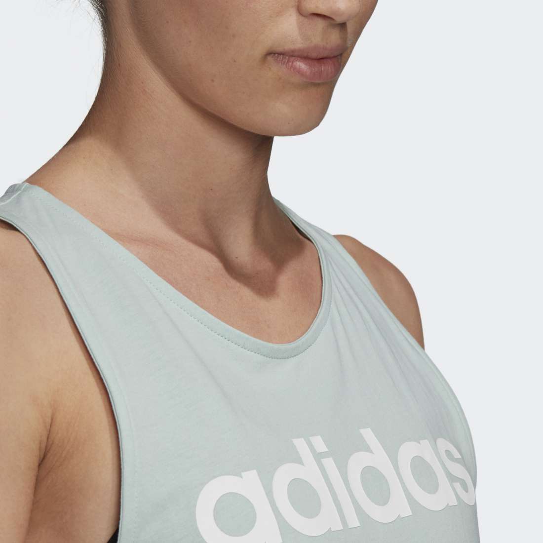 TOP ADIDAS ESSENTIALS LINEAR W GREEN TINT / WHITE