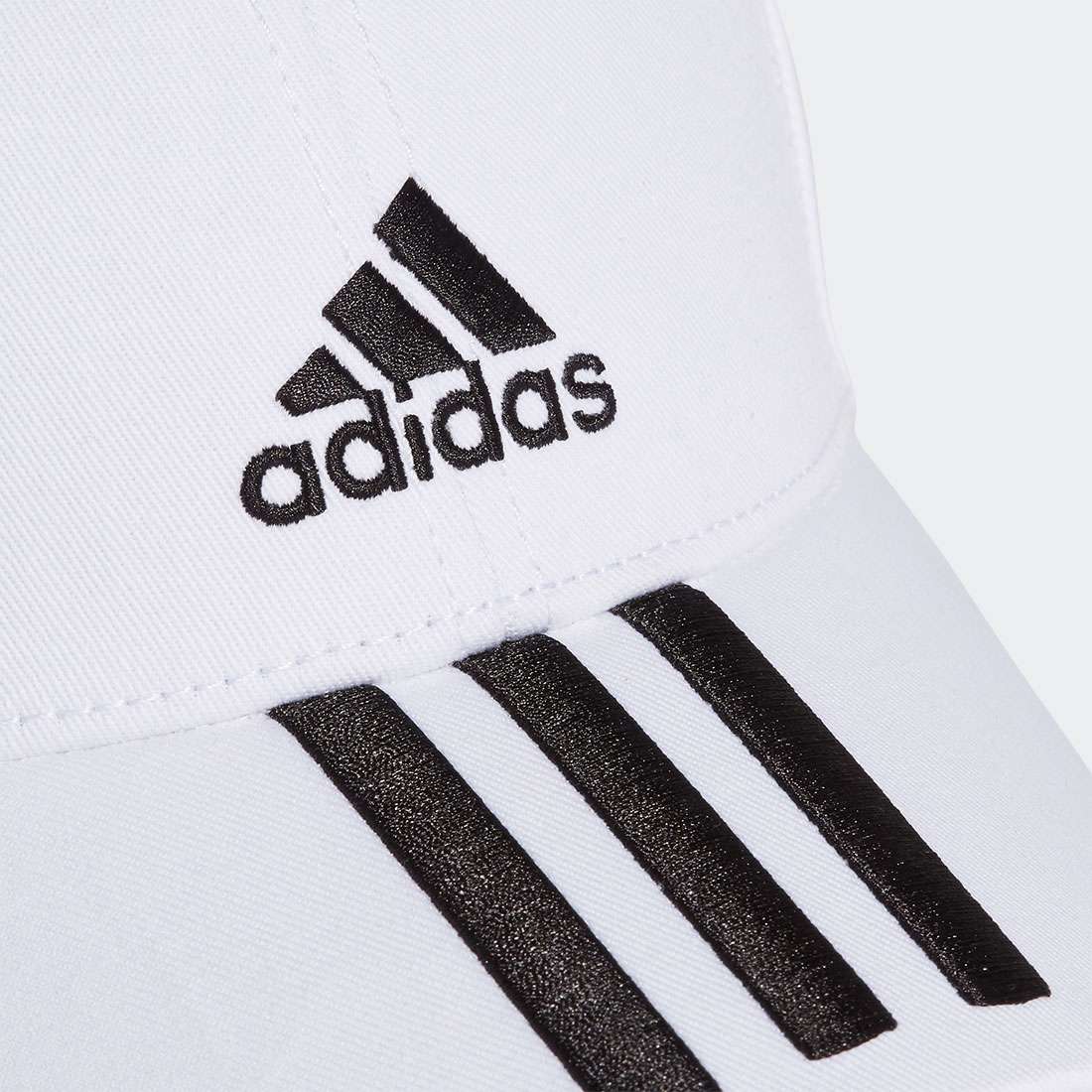 BONÉ ADIDAS BBALL 3 STRIPES WHITE / BLACK