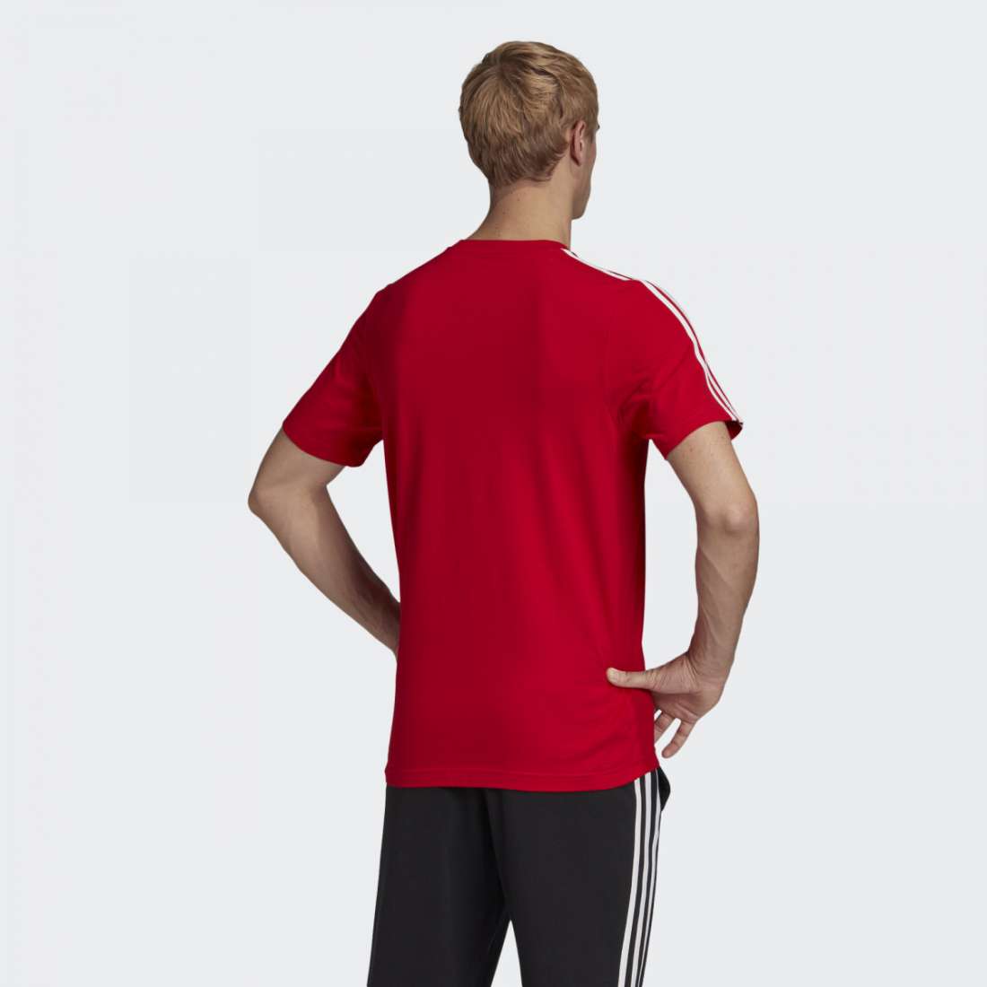 TSHIRT ADIDAS ESSENTIALS 3 STRIPES SCARLET