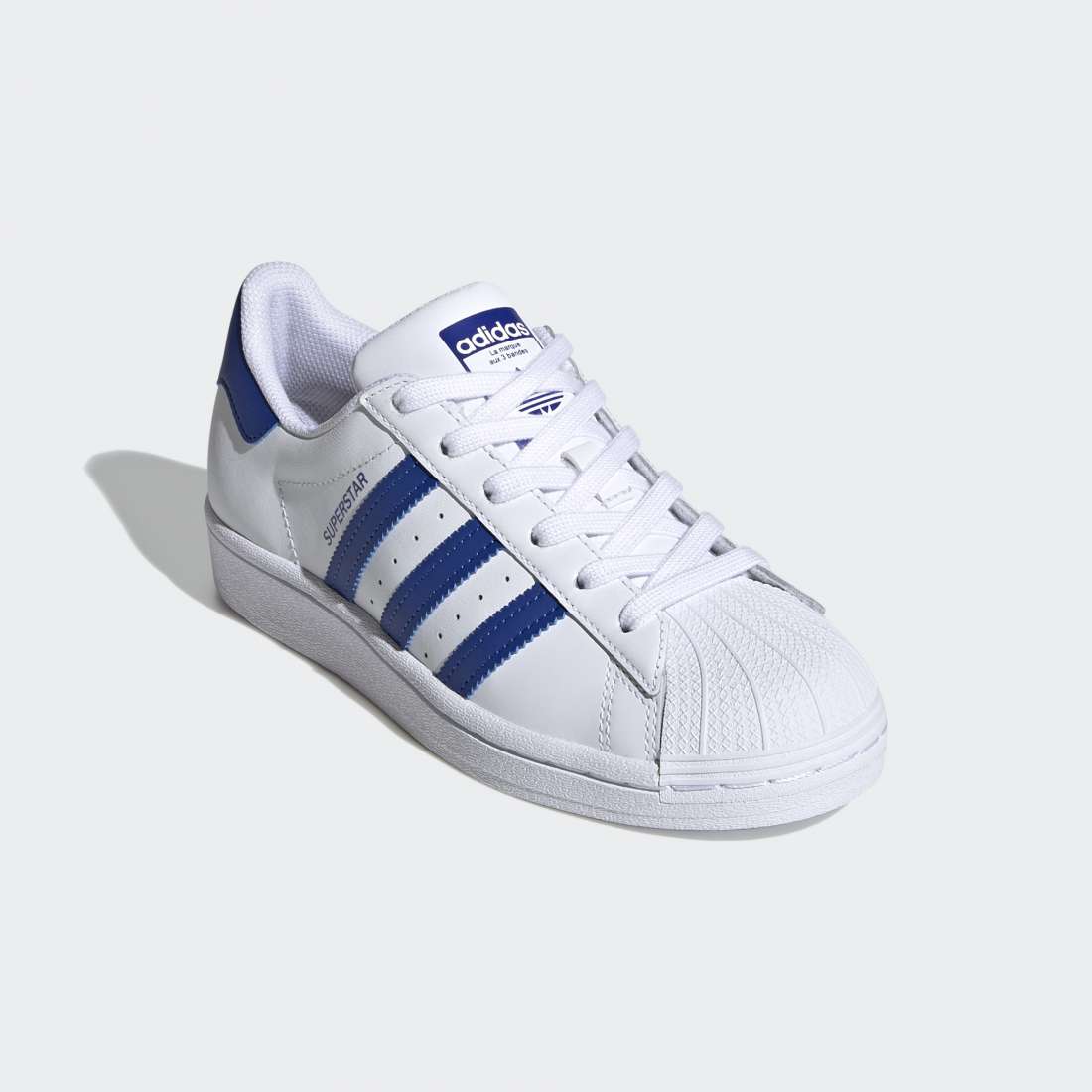 ADIDAS SUPERSTAR J CLOUD WHITE / ROYAL BLUE