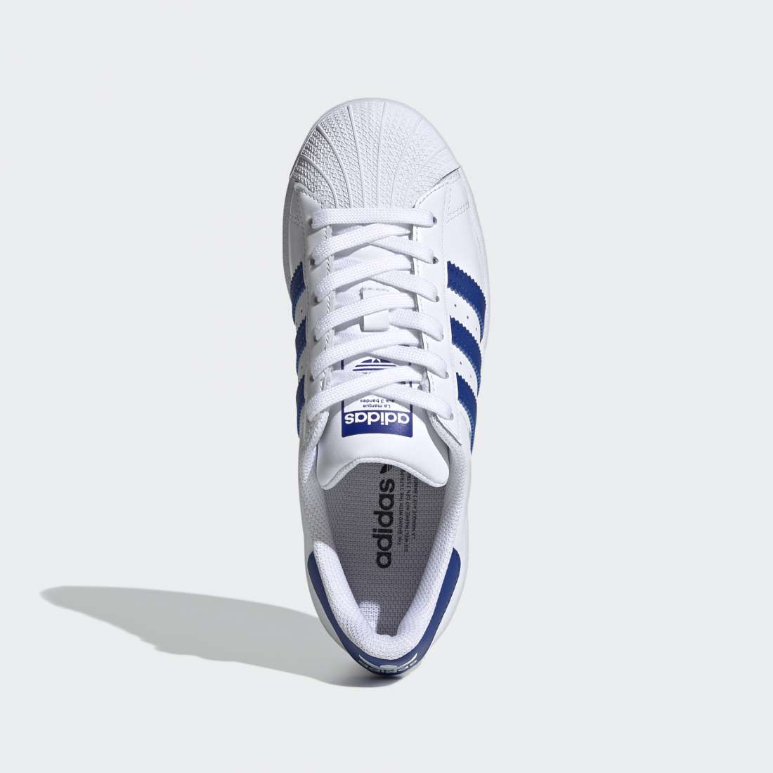 ADIDAS SUPERSTAR J CLOUD WHITE / ROYAL BLUE