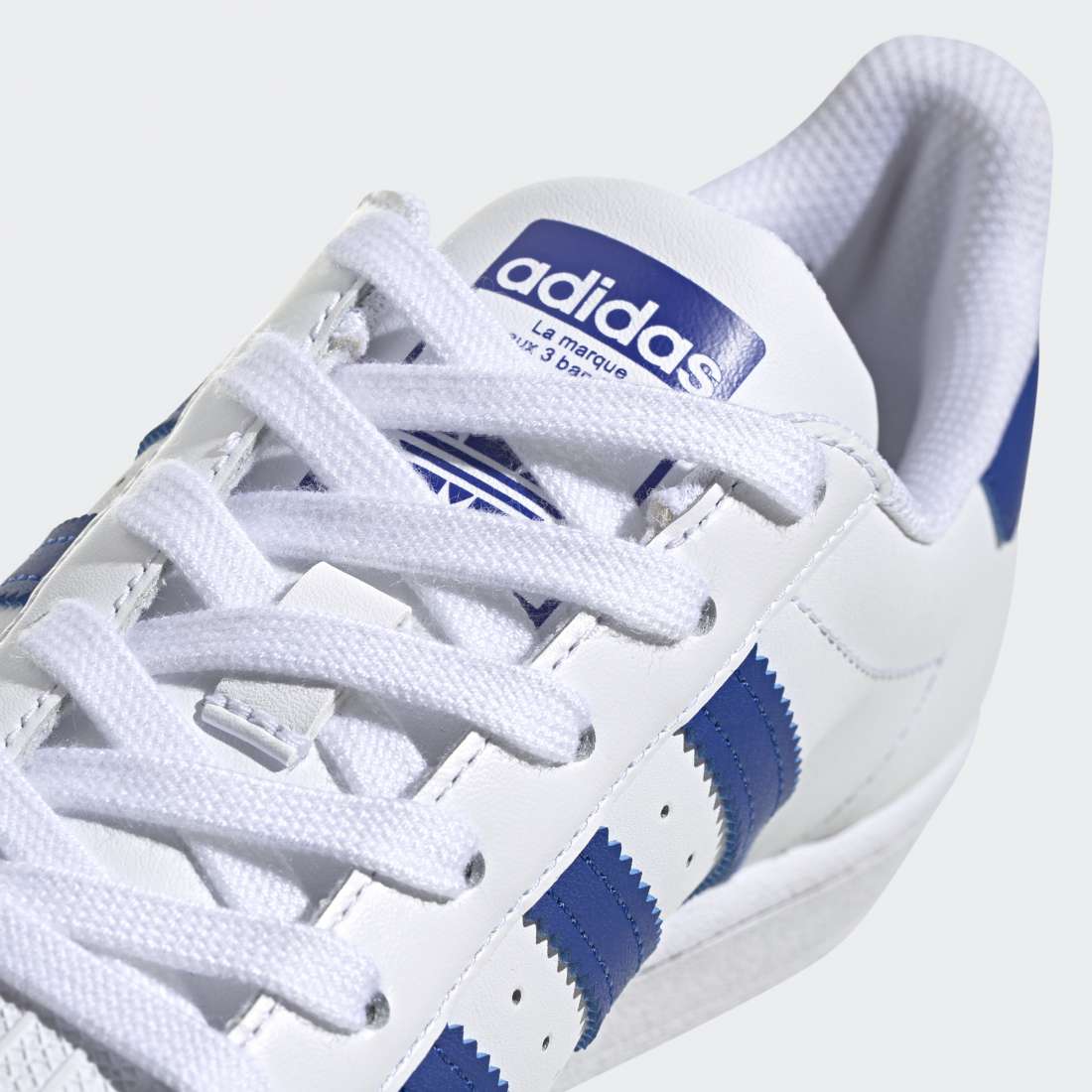 ADIDAS SUPERSTAR J CLOUD WHITE / ROYAL BLUE