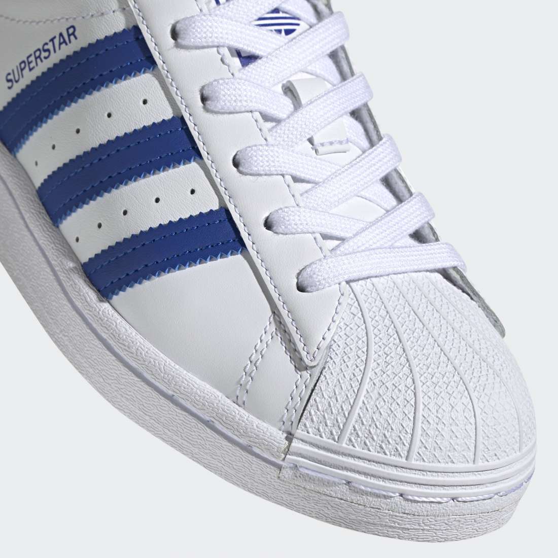 ADIDAS SUPERSTAR J CLOUD WHITE / ROYAL BLUE