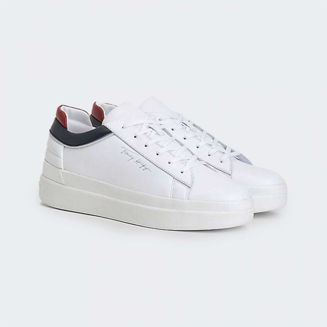 TOMMY HILFIGER LOGO CUPSOLE WHITE