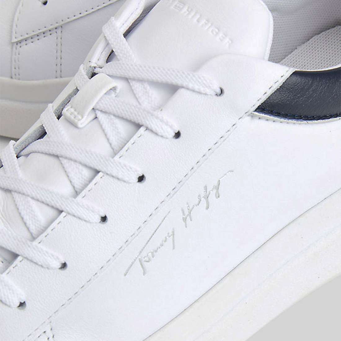 TOMMY HILFIGER LOGO CUPSOLE WHITE