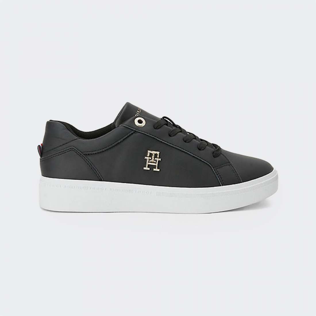 TOMMY HILFIGER LEATHER COURT BLACK