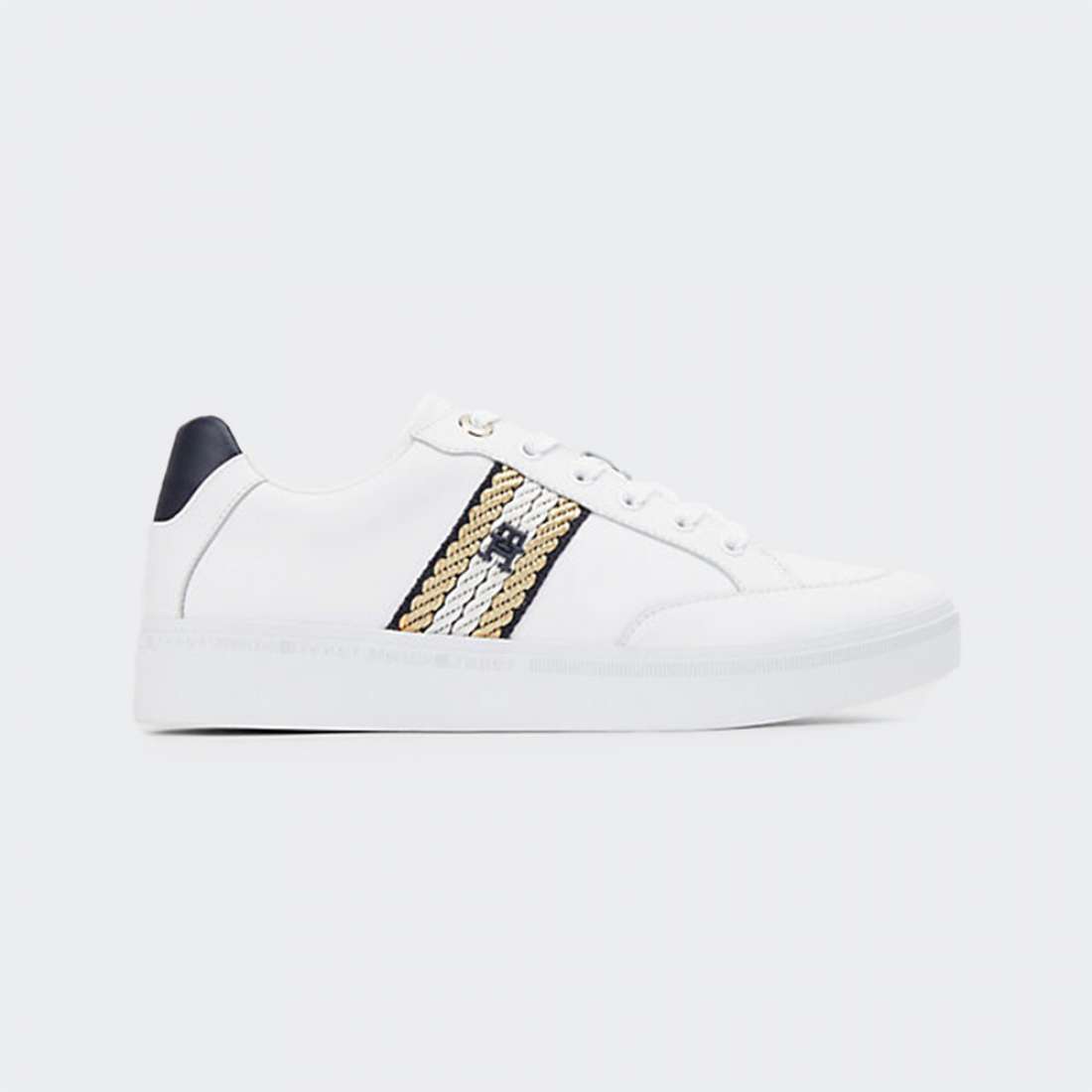 TOMMY HILFIGER WEBBING DETAIL WHITE