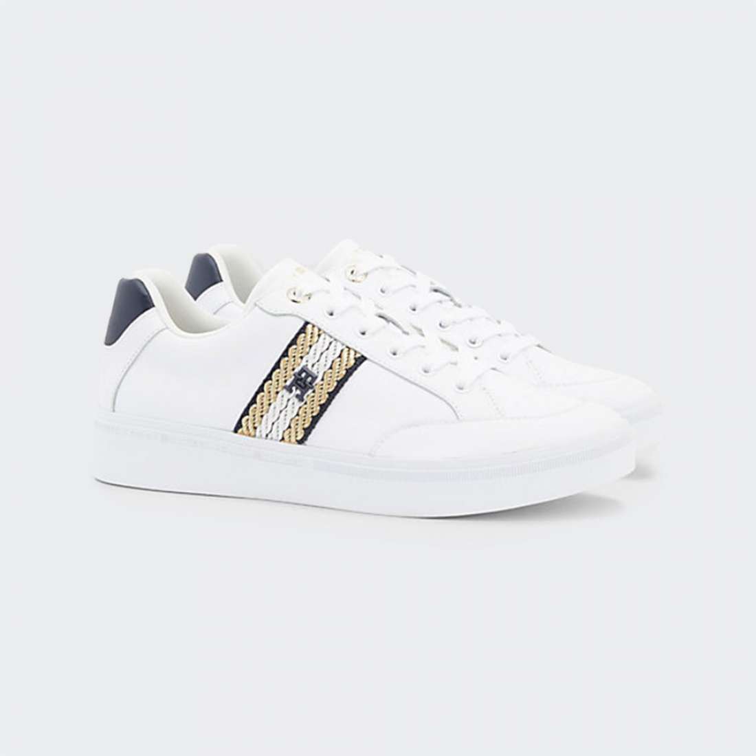 TOMMY HILFIGER WEBBING DETAIL WHITE