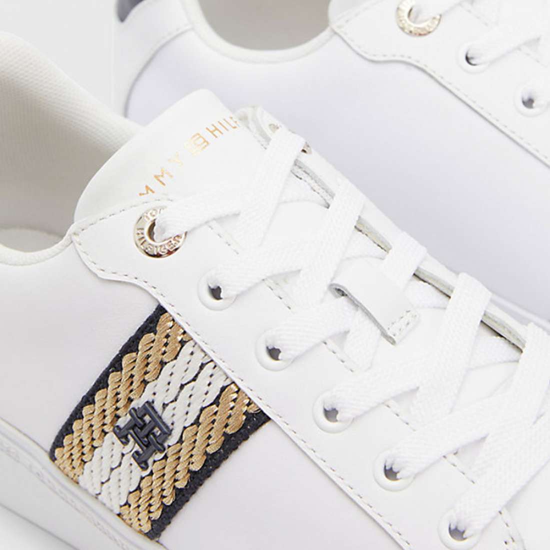 TOMMY HILFIGER WEBBING DETAIL WHITE