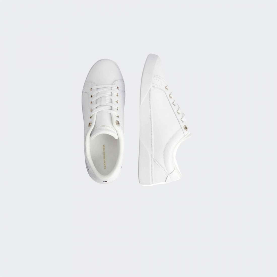 TOMMY HILFIGER HW COURT SNEAKERS WHITE/GOLD